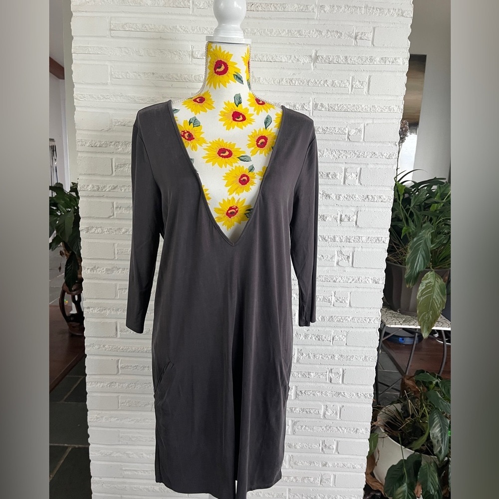 Dolan Left Coast collection deep V-neck dress
